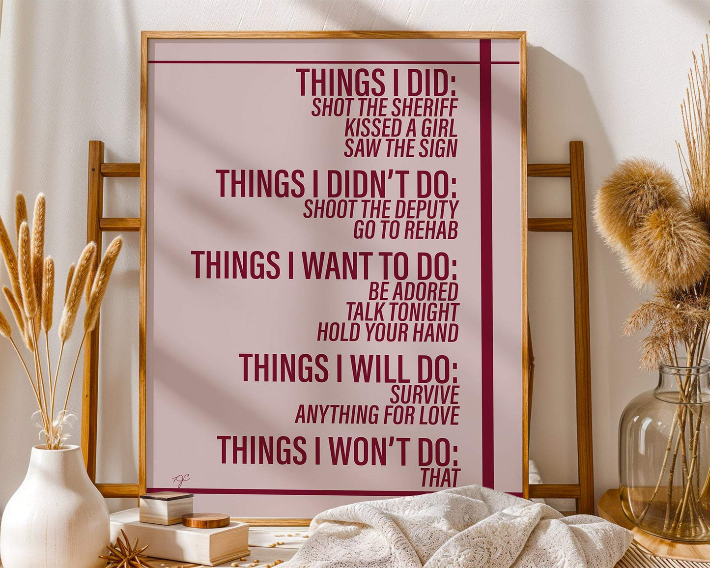 Things We Did... Wall Art Print