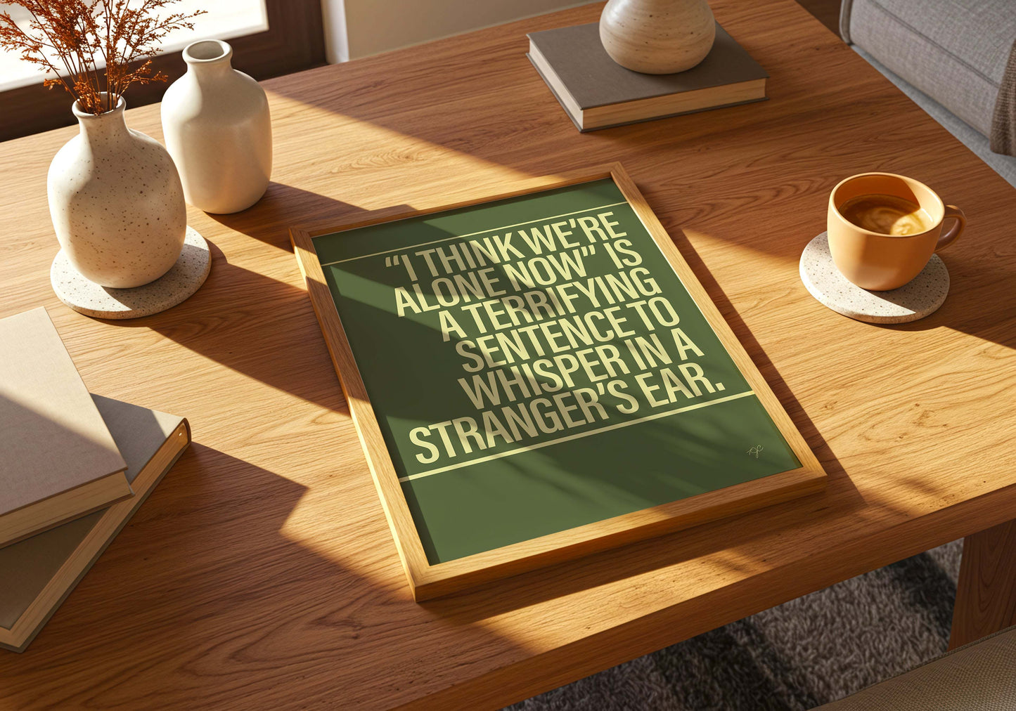 I Think We're Alone Now - Framed Print