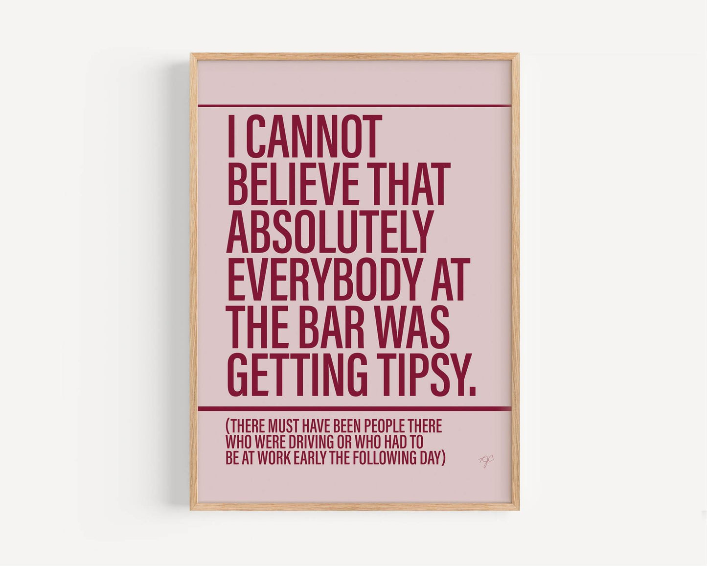 Tipsy - Framed Print