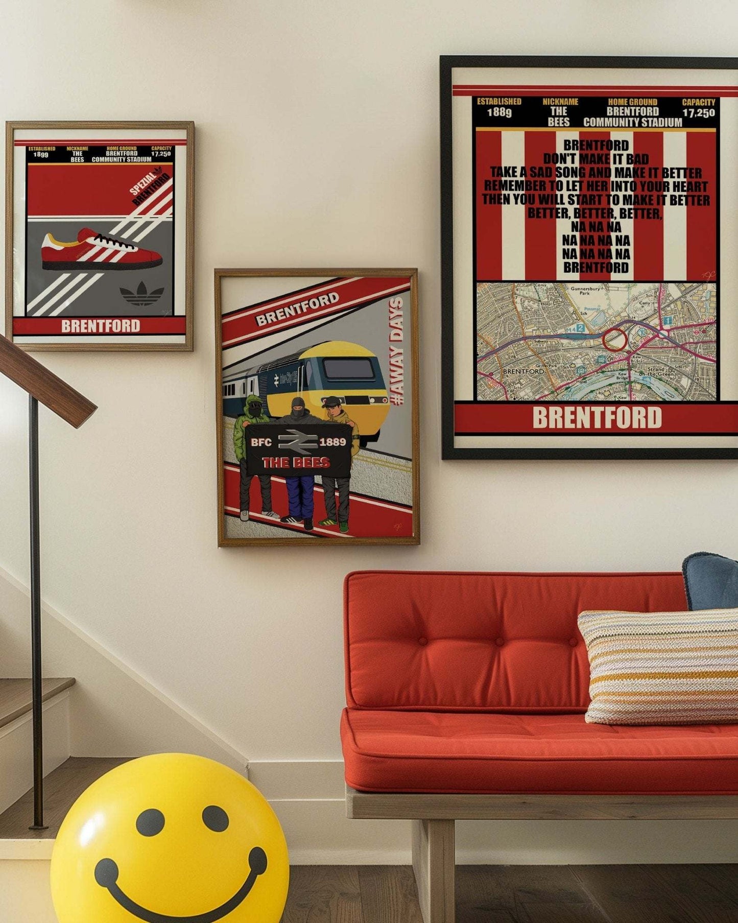 Brentford Community Stadium print - Striped Circle