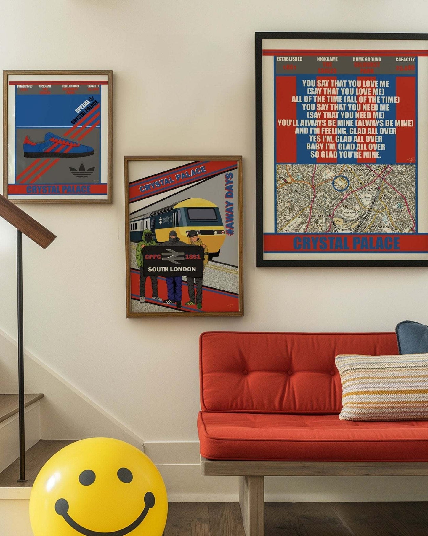 Crystal Palace Selhurst Park stadium print - Striped Circle