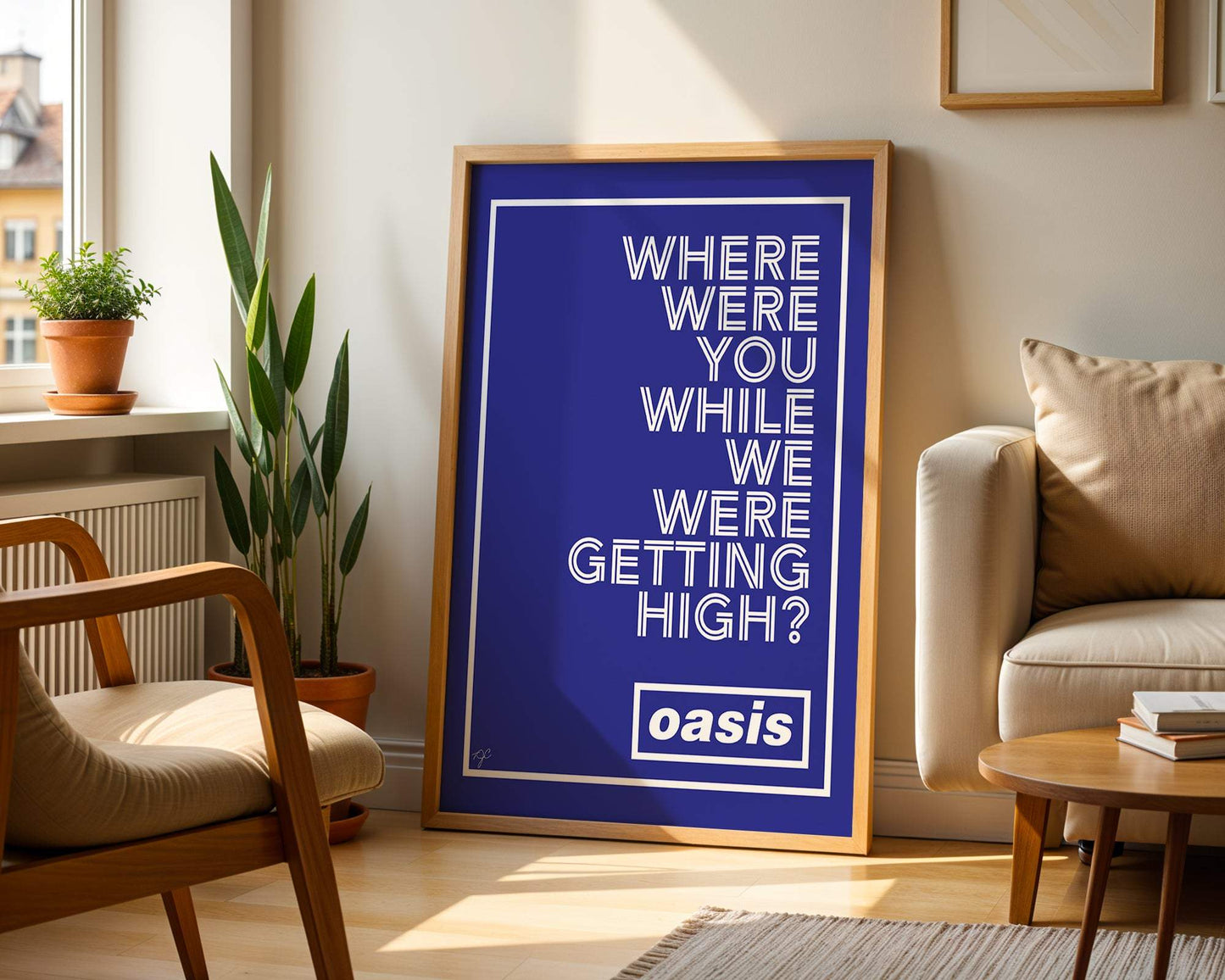 Oasis Champagne Supernova "Where were you..." print
