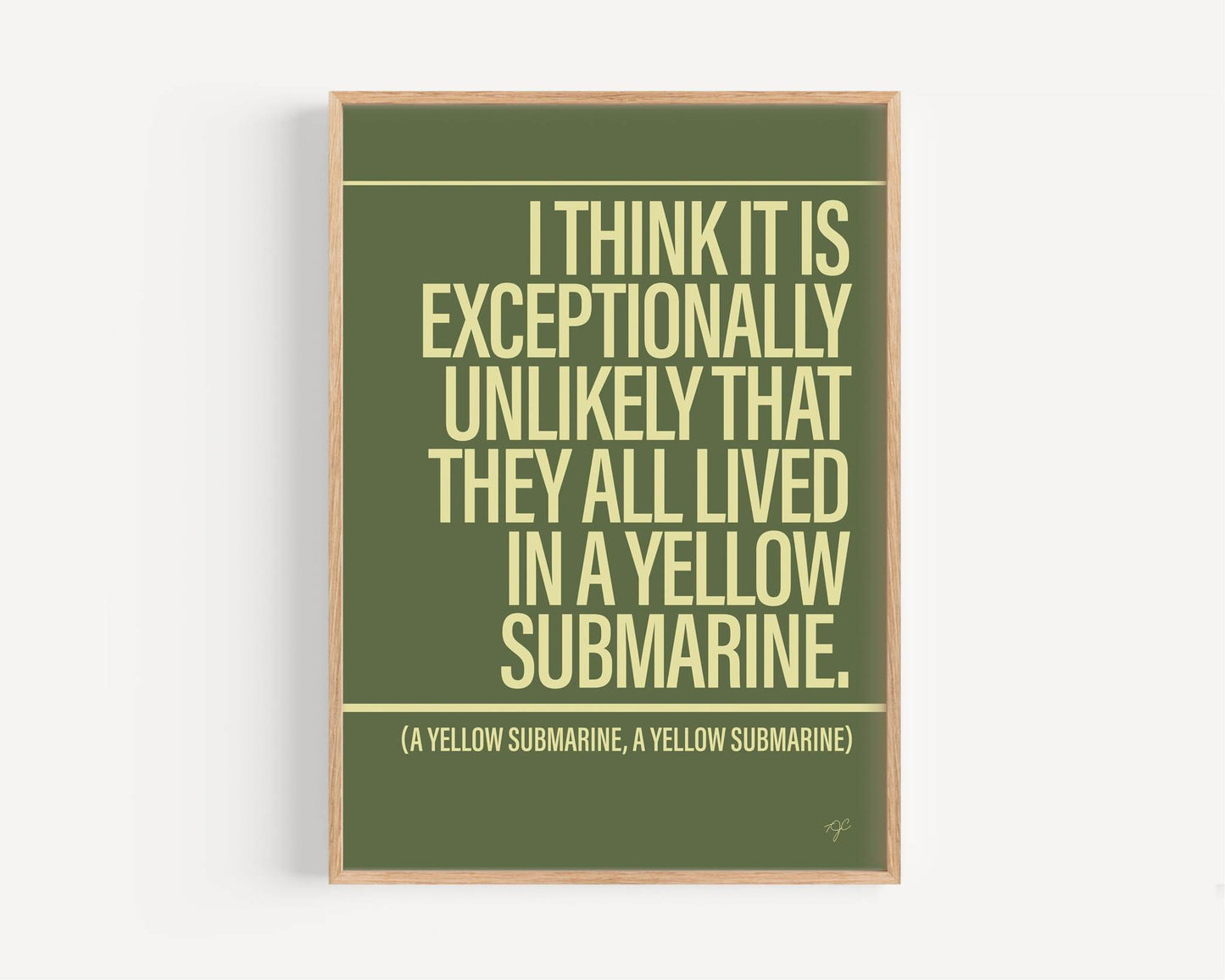 Yellow Submarine - Framed Print