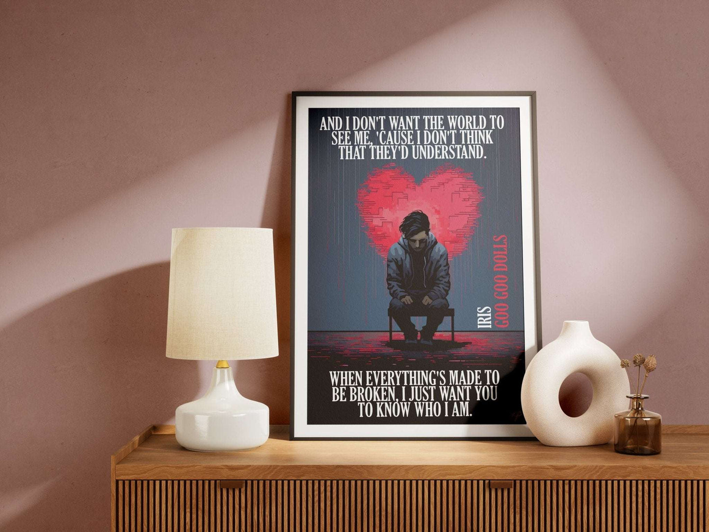 Iris Goo Goo Dolls lyrics print - Striped Circle