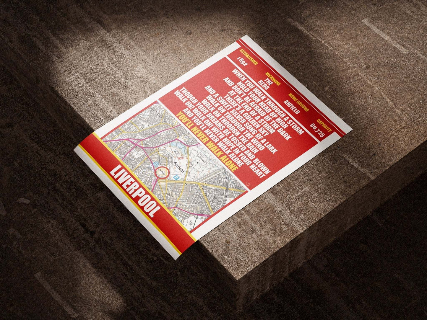 Anfield Liverpool - Football Art Print - Striped Circle