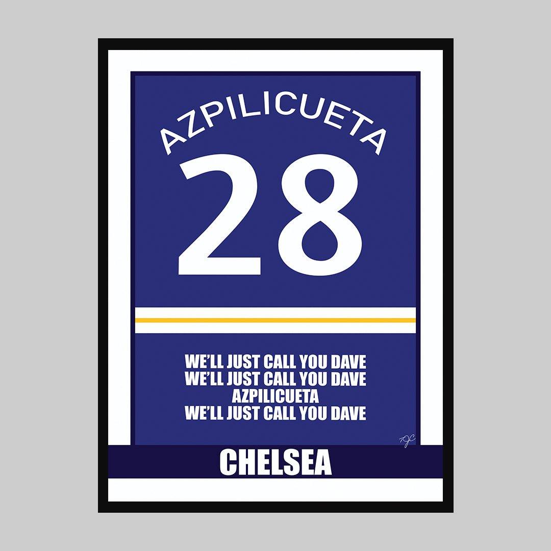 Chelsea - Cesar Azpilicueta - Football Print - Striped Circle