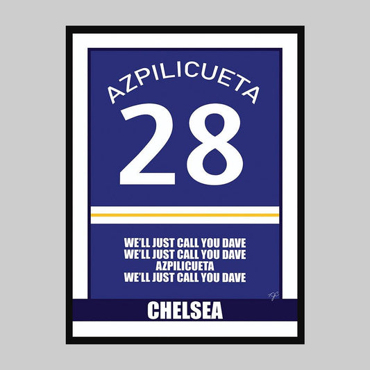 Chelsea - Cesar Azpilicueta - Football Print - Striped Circle