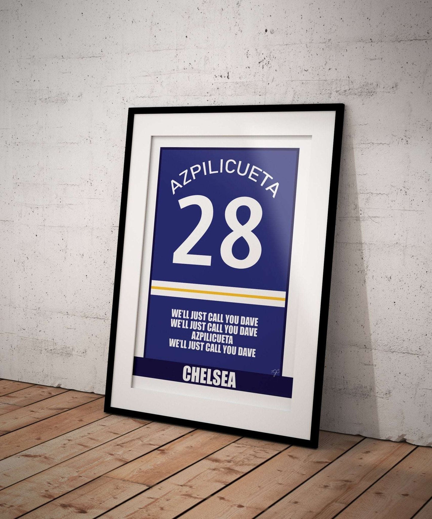 Chelsea - Cesar Azpilicueta - Football Print - Striped Circle