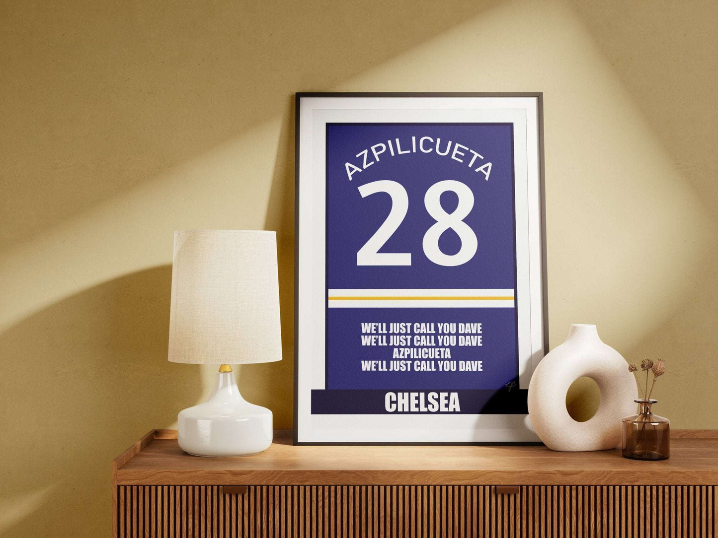 Chelsea - Cesar Azpilicueta - Football Print - Striped Circle