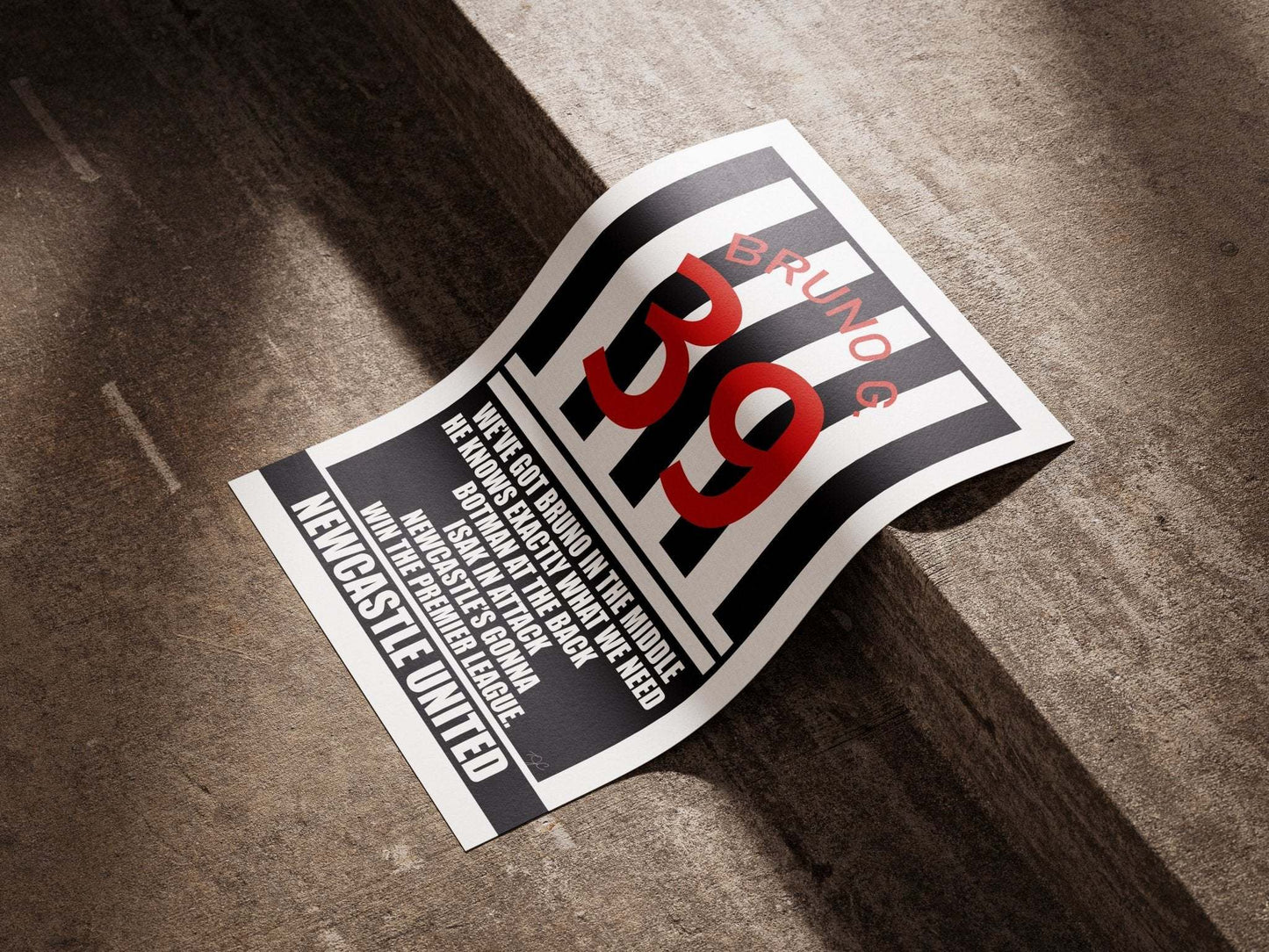Newcastle United Bruno Guimaraes Football Print