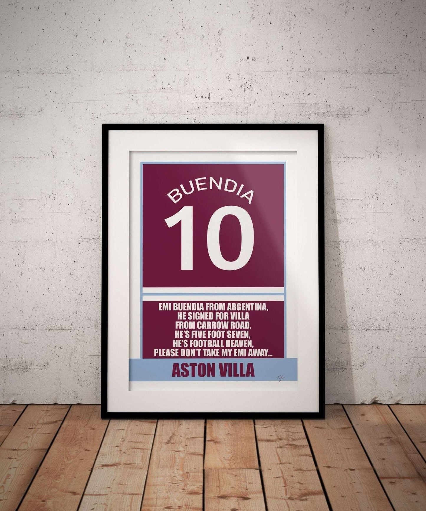 Emi Buendia Aston Villa - Football Art Print - Striped Circle