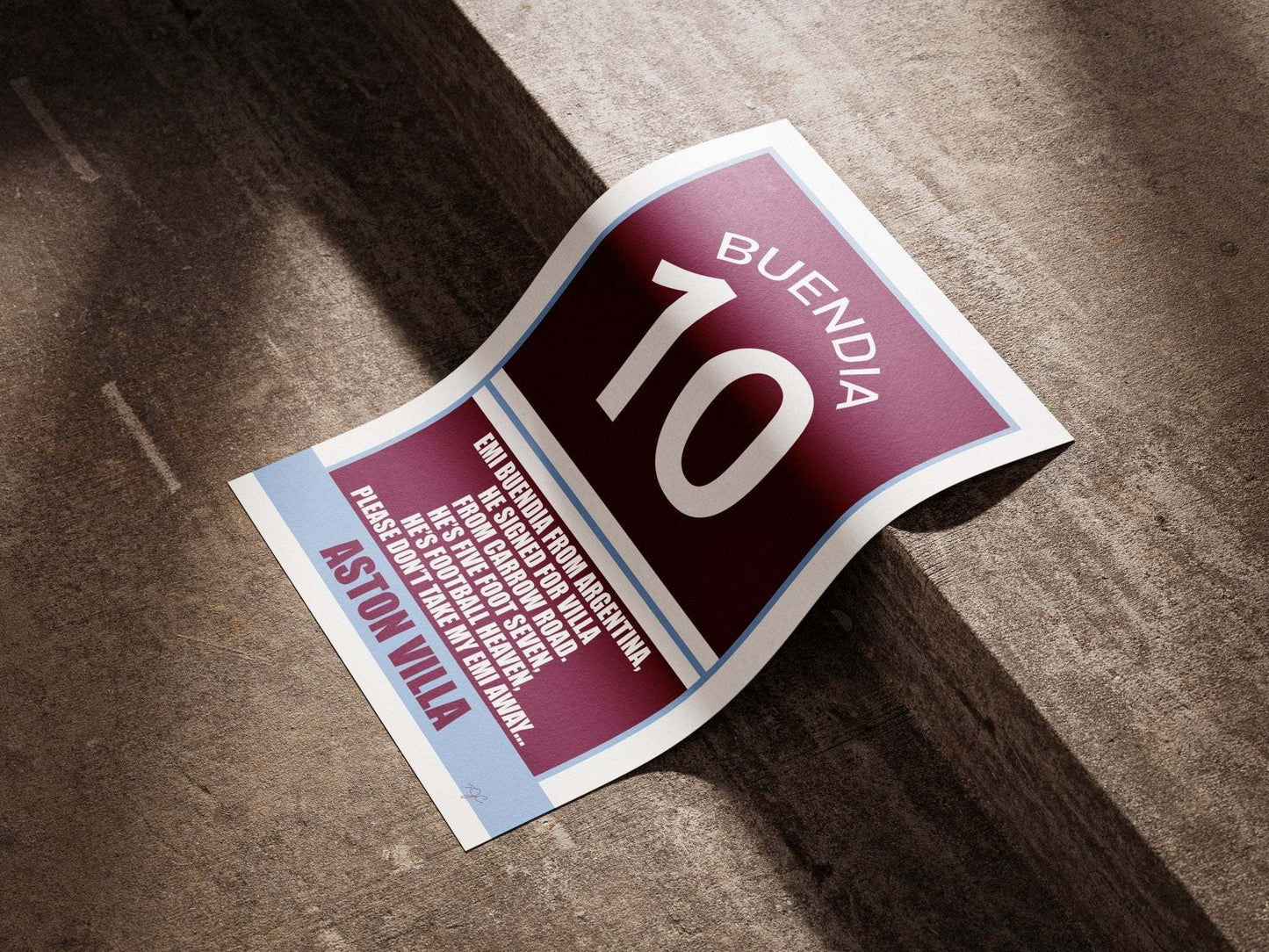 Emi Buendia Aston Villa - Football Art Print - Striped Circle