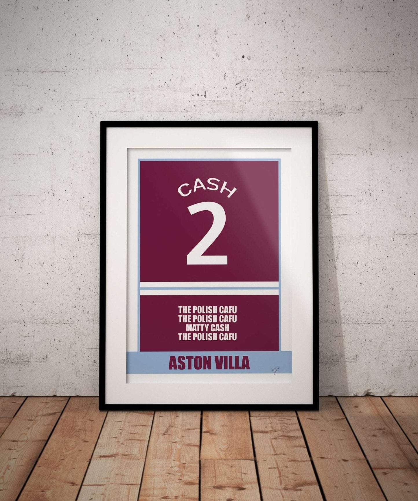 Matty Cash Aston Villa - Football Art Print - Striped Circle