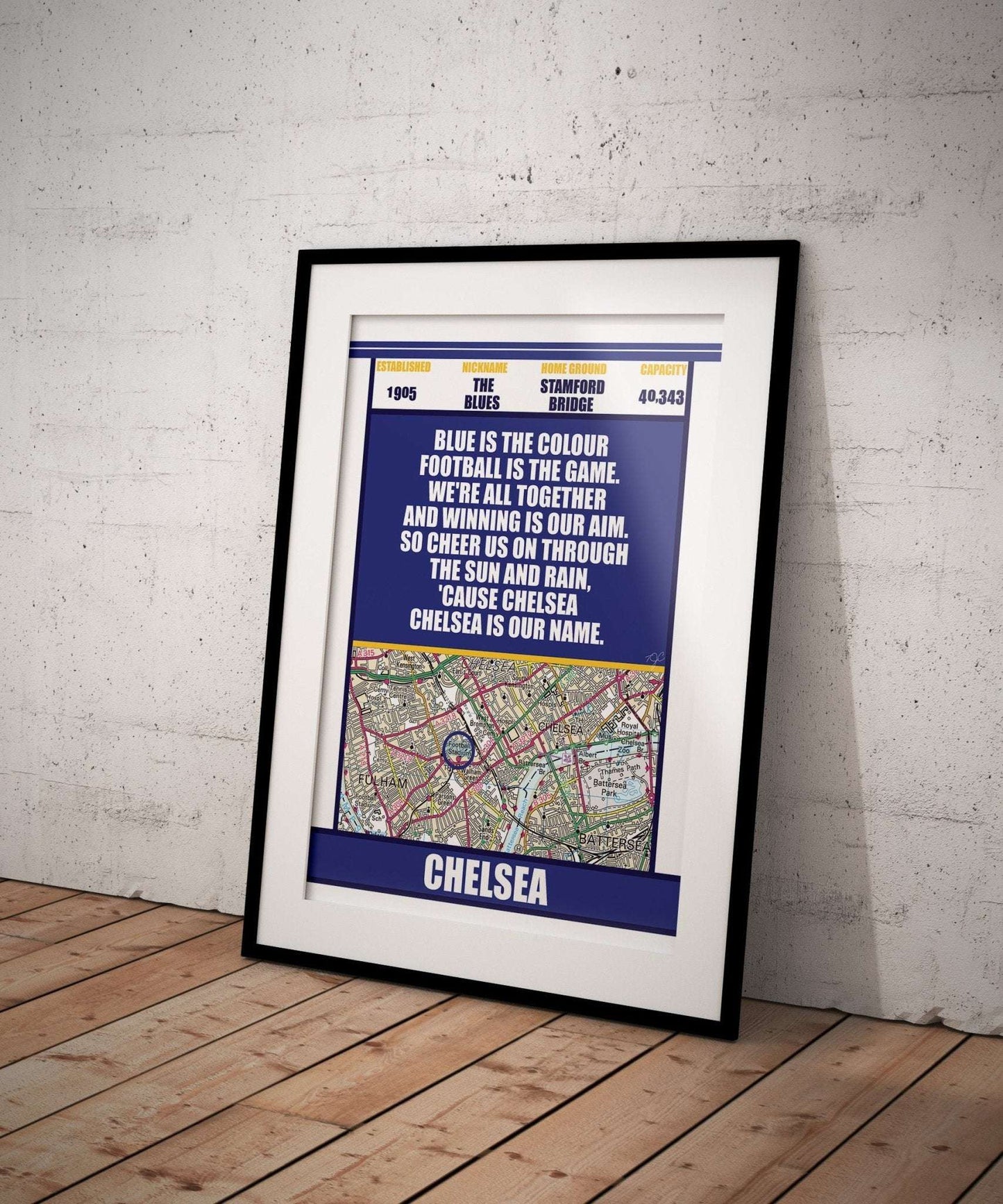 Stamford Bridge Chelsea - Football Print - Striped Circle