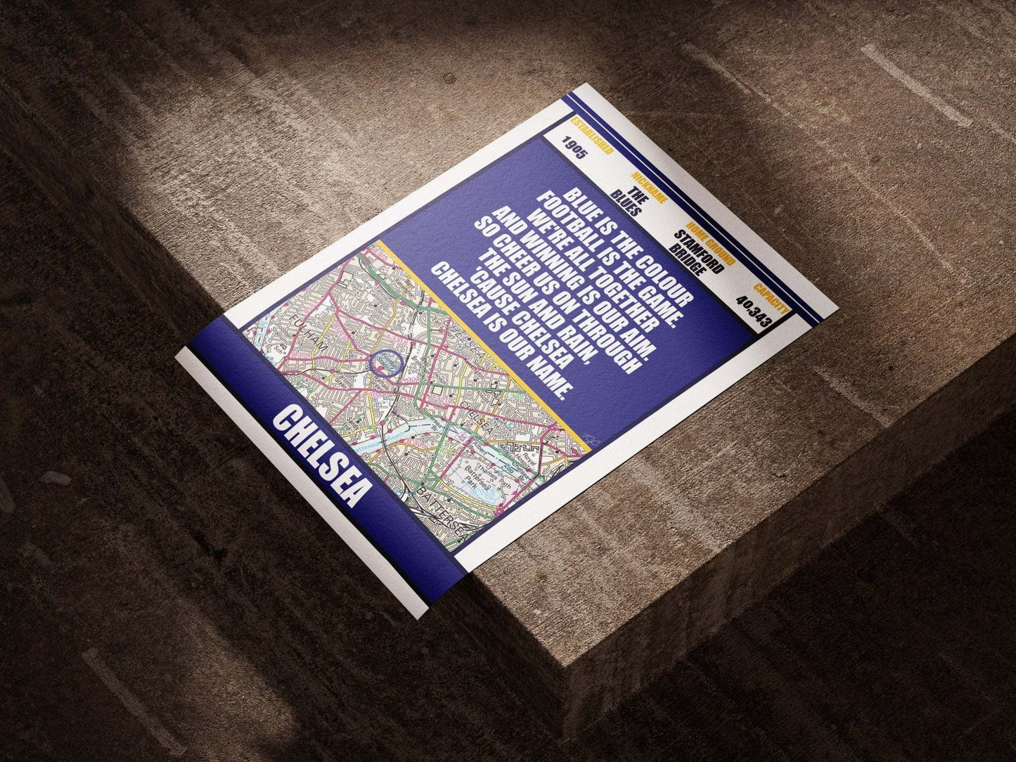 Stamford Bridge Chelsea - Football Print - Striped Circle