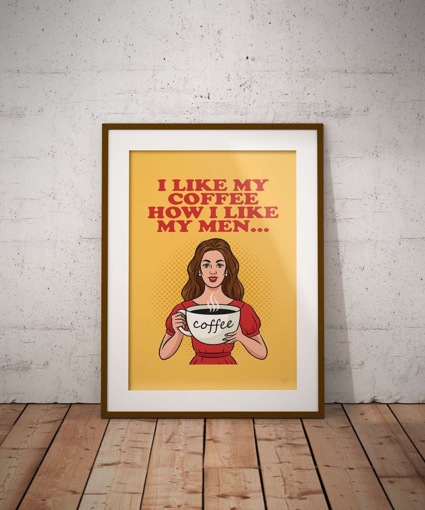 I like my coffee... - Art Print - Striped Circle