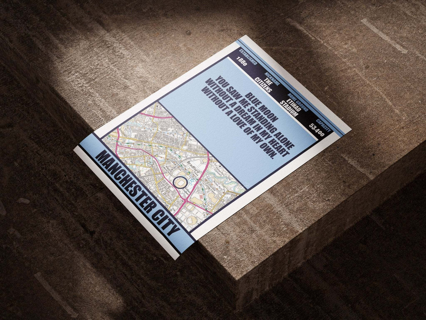Manchester City Etihad Stadium football print - Striped Circle