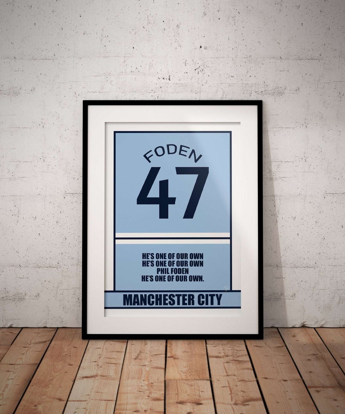 Manchester City Phil Foden print - Striped Circle