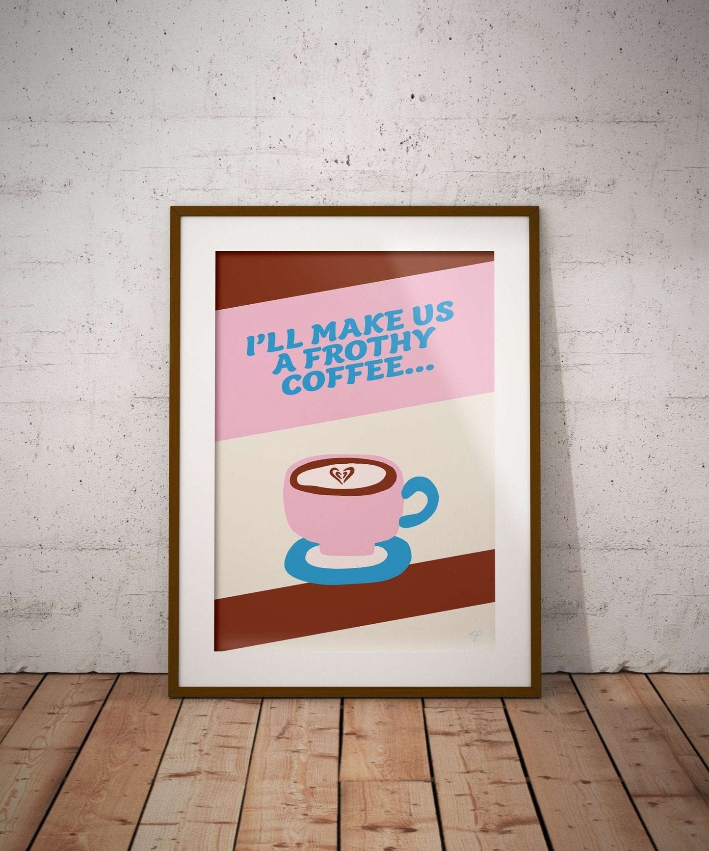 Frothy Coffee? - Art Print - Striped Circle