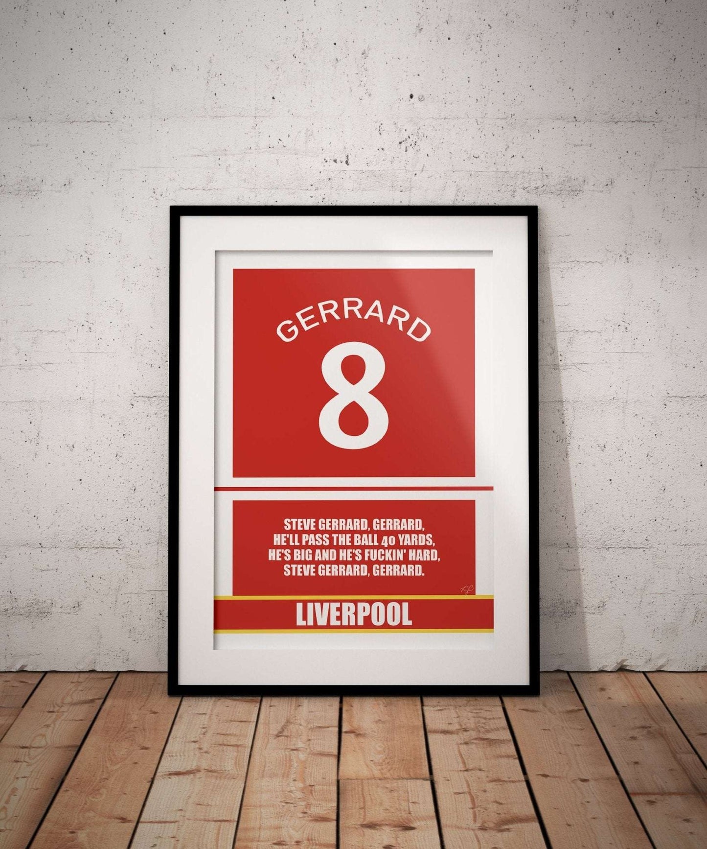 Liverpool Steven Gerrard - Football Art Print - Striped Circle