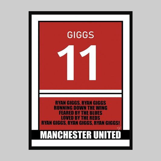 Ryan Giggs Manchester United - Football Print - Striped Circle