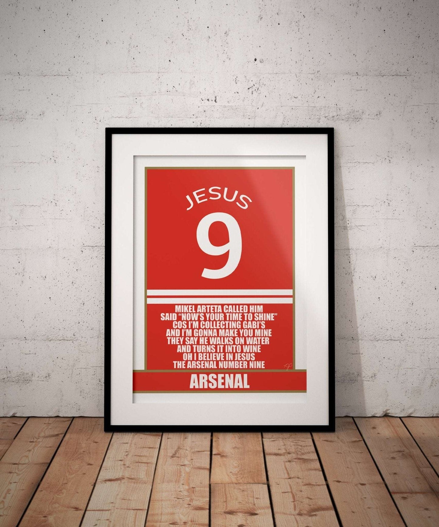 Arsenal Gabriel Jesus Print - Striped Circle