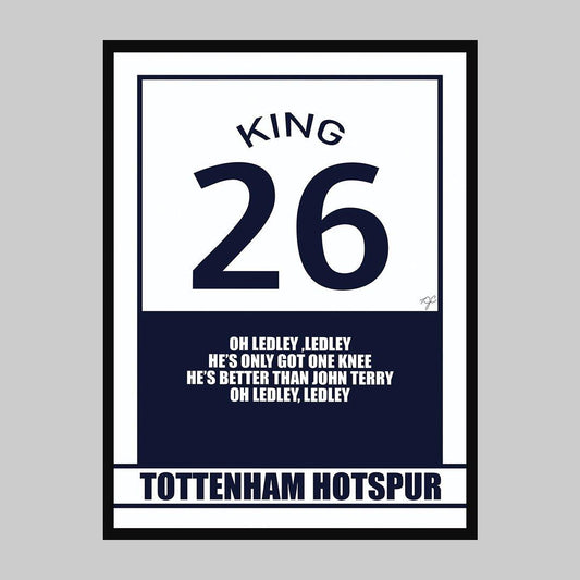 Tottenham Hotspur Ledley King Football Art Print - Striped Circle