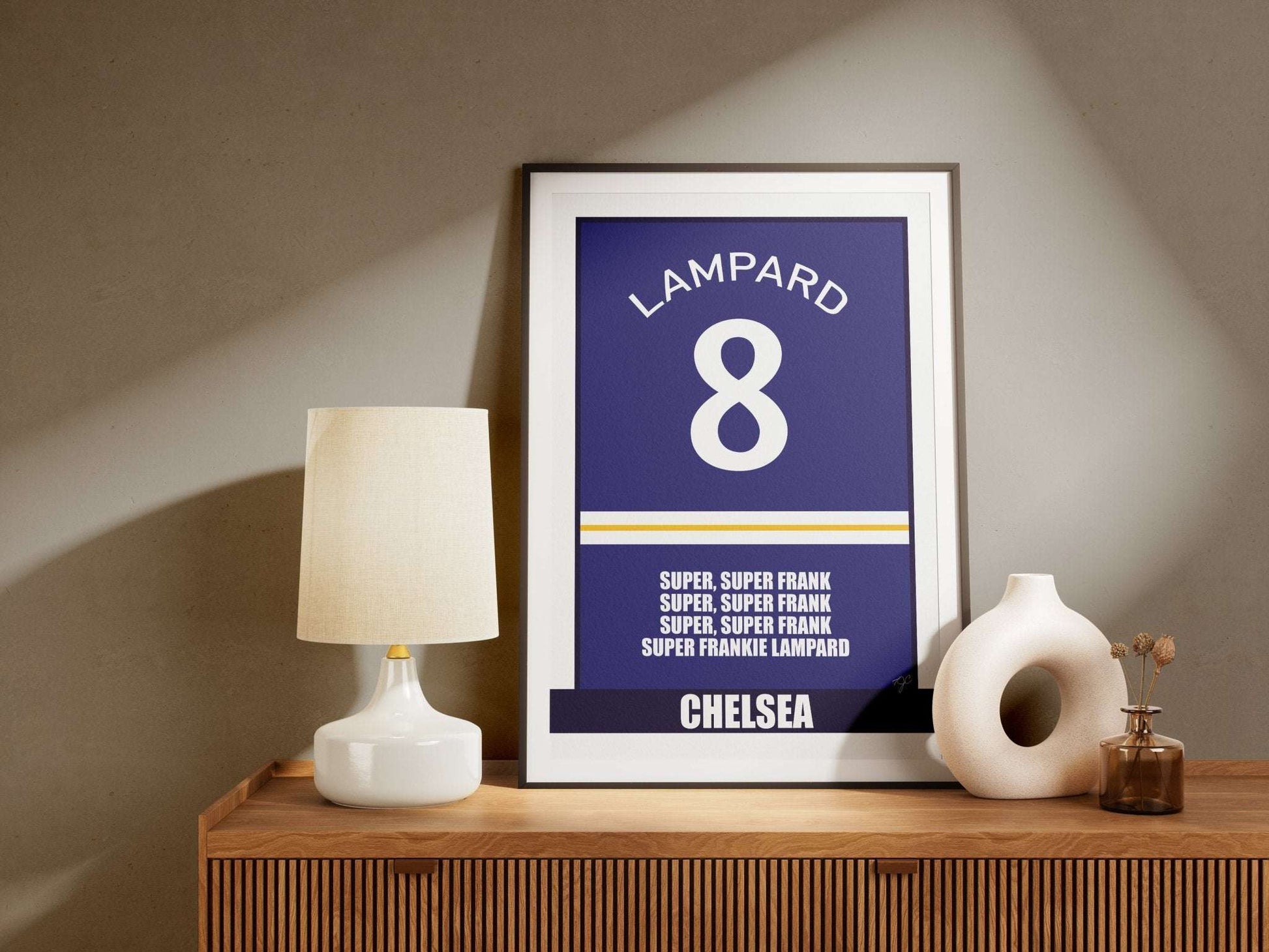Frank Lampard Chelsea - Football Print - Striped Circle