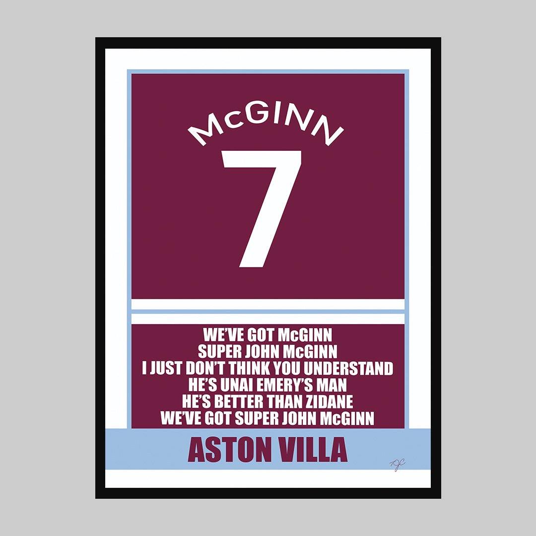 John McGinn Aston Villa - Football Art Print - Striped Circle