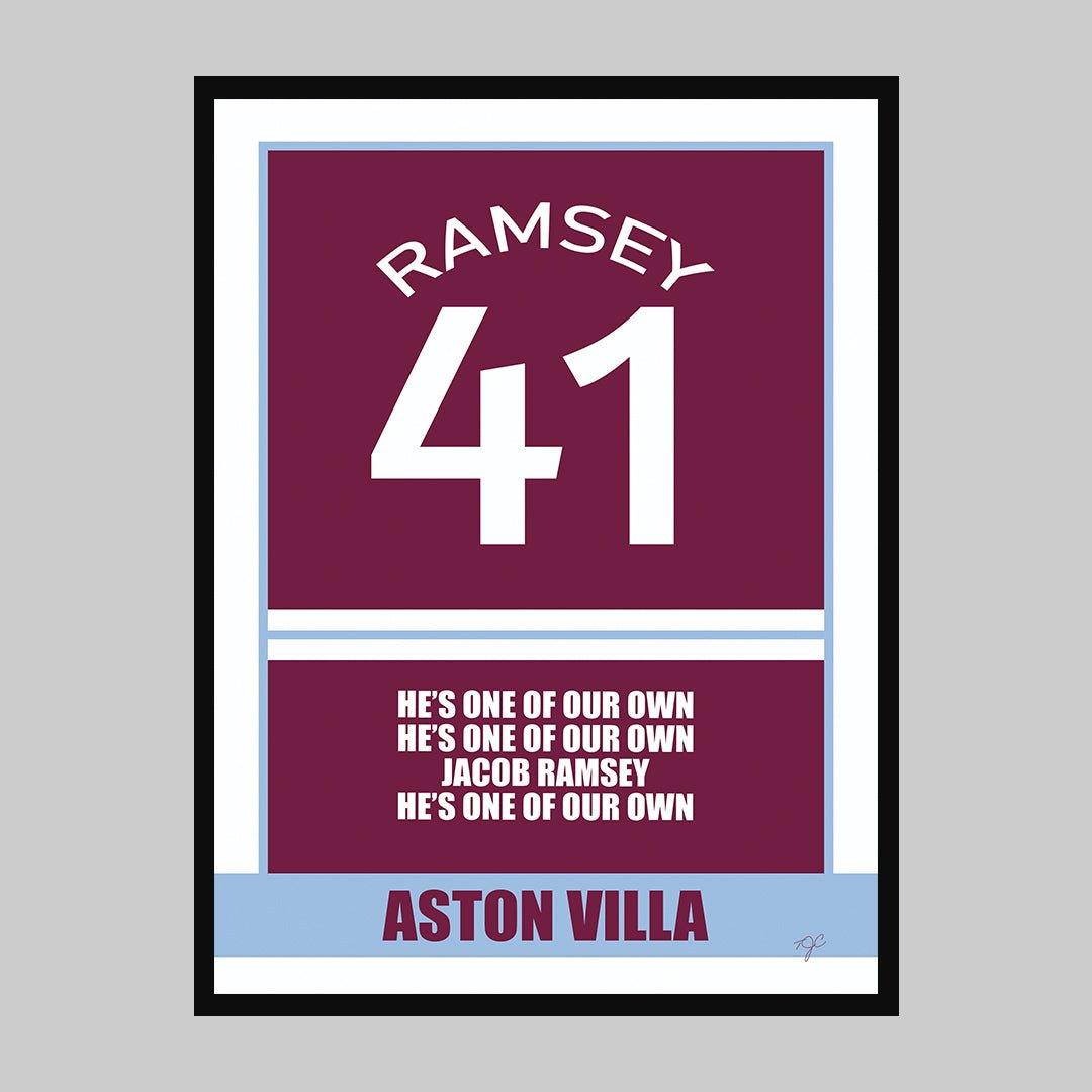 Jacob Ramsey Aston Villa - Football Art Print - Striped Circle