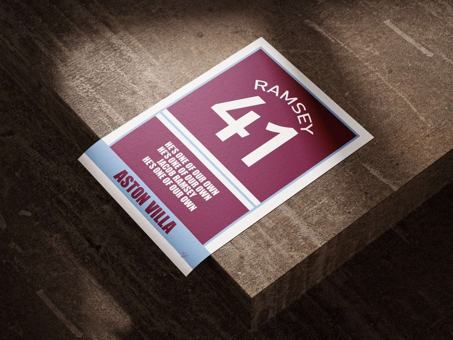 Jacob Ramsey Aston Villa - Football Art Print - Striped Circle