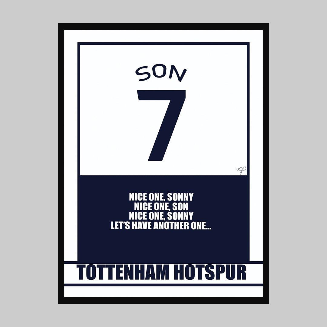 Tottenham Hotspur Son Heung-min - Football Art Print - Striped Circle