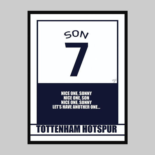 Tottenham Hotspur Son Heung-min - Football Art Print - Striped Circle
