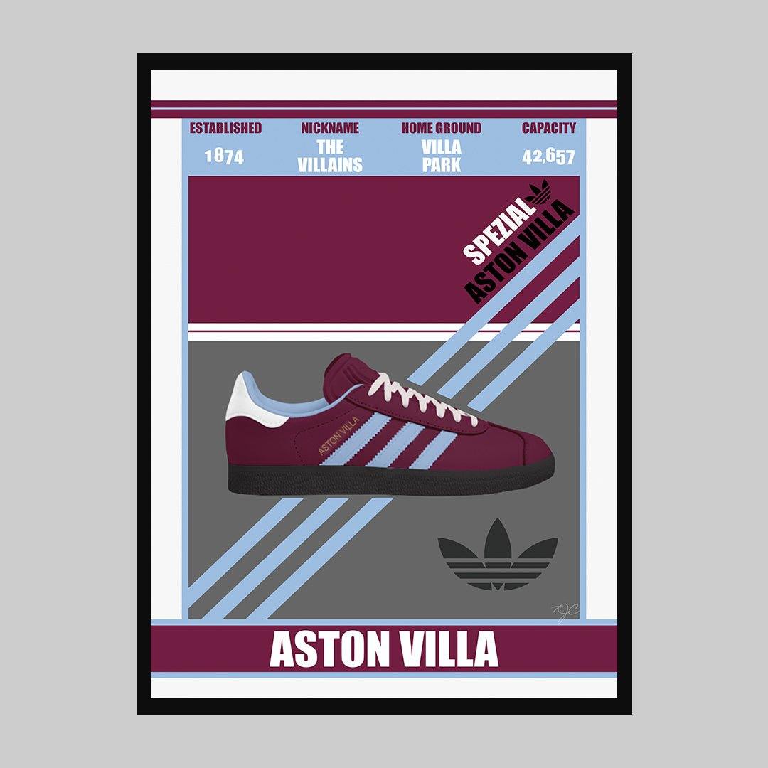 Aston Villa Spezial football print - Striped Circle