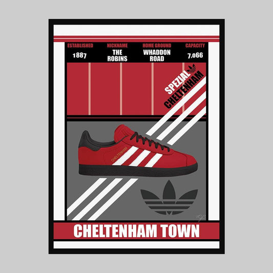 Cheltenham Town Spezial football print - Striped Circle