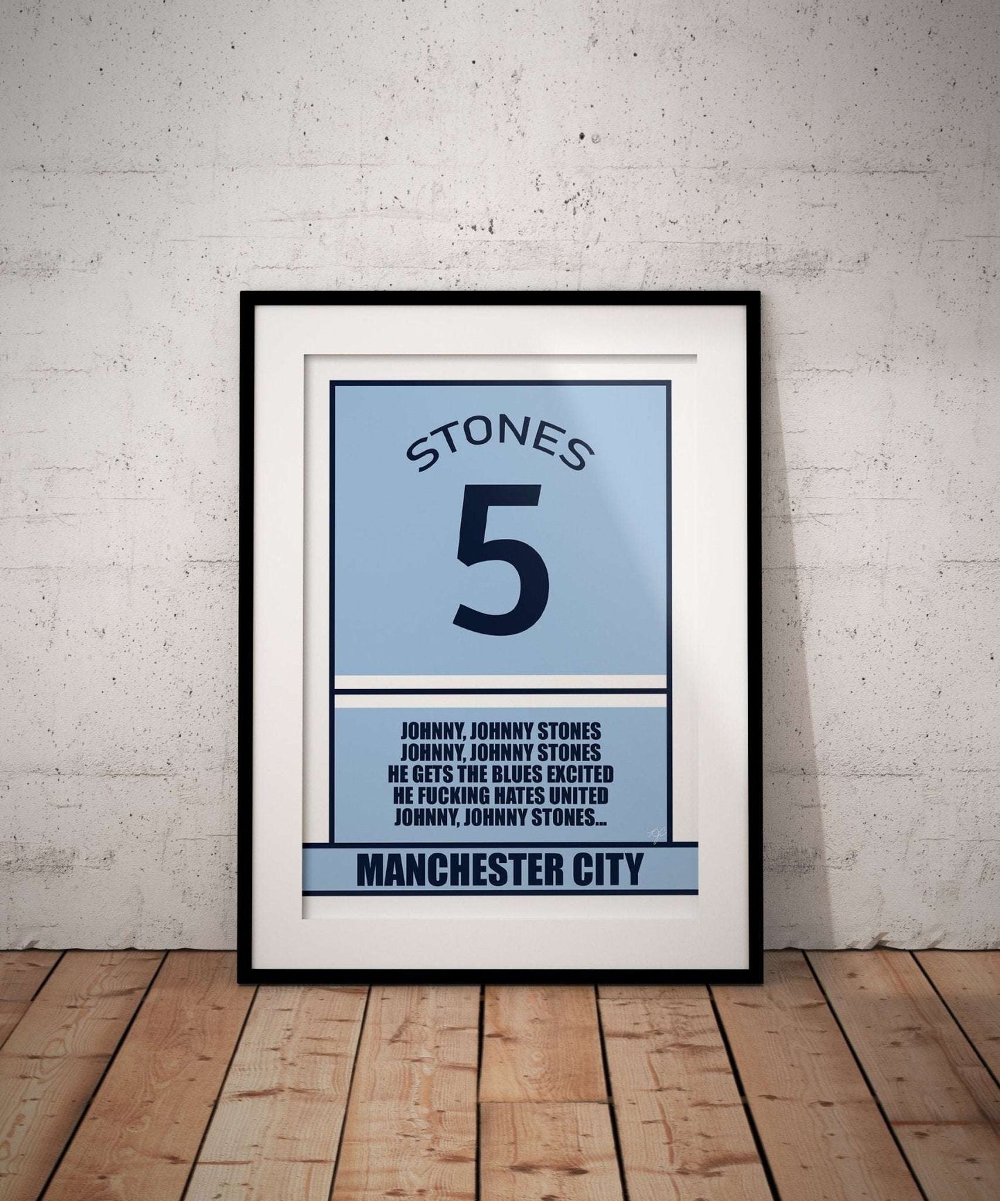 Manchester City John Stones print - Striped Circle