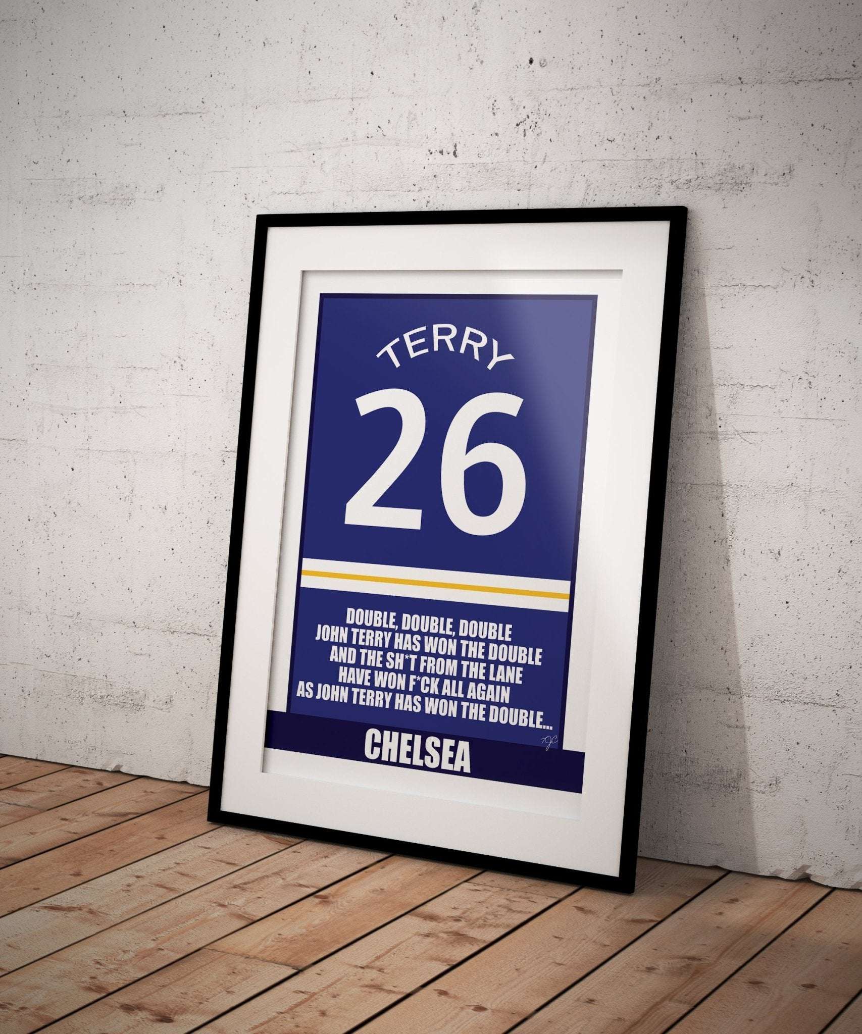 John Terry Chelsea - Football Print - Striped Circle