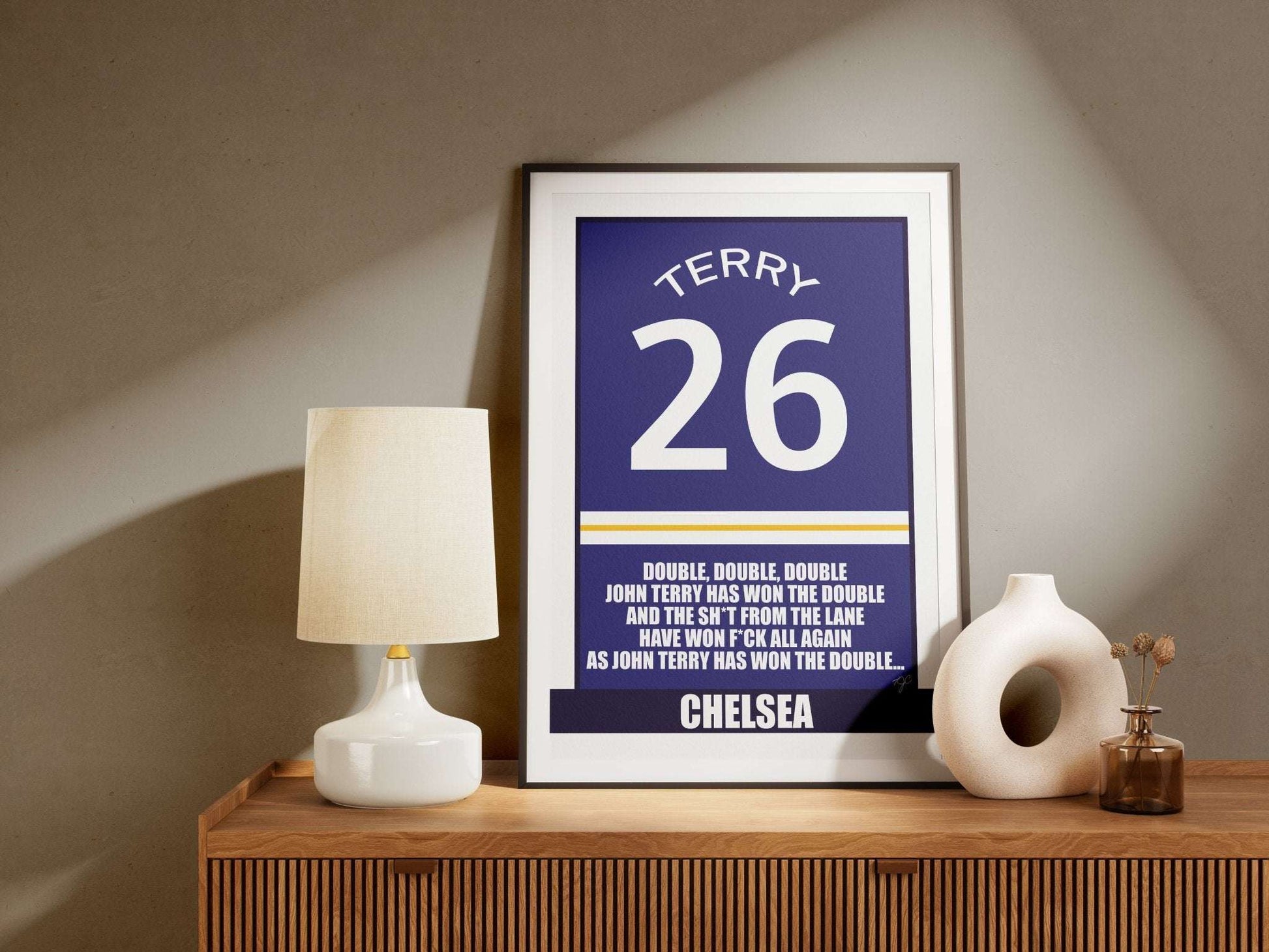 John Terry Chelsea - Football Print - Striped Circle