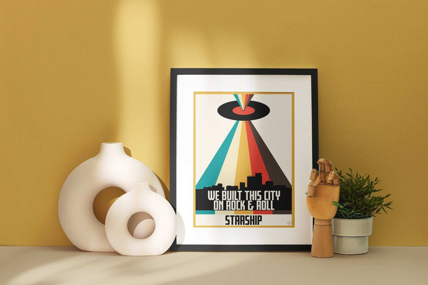 We Built This City - Starship - Art Print - Striped Circle