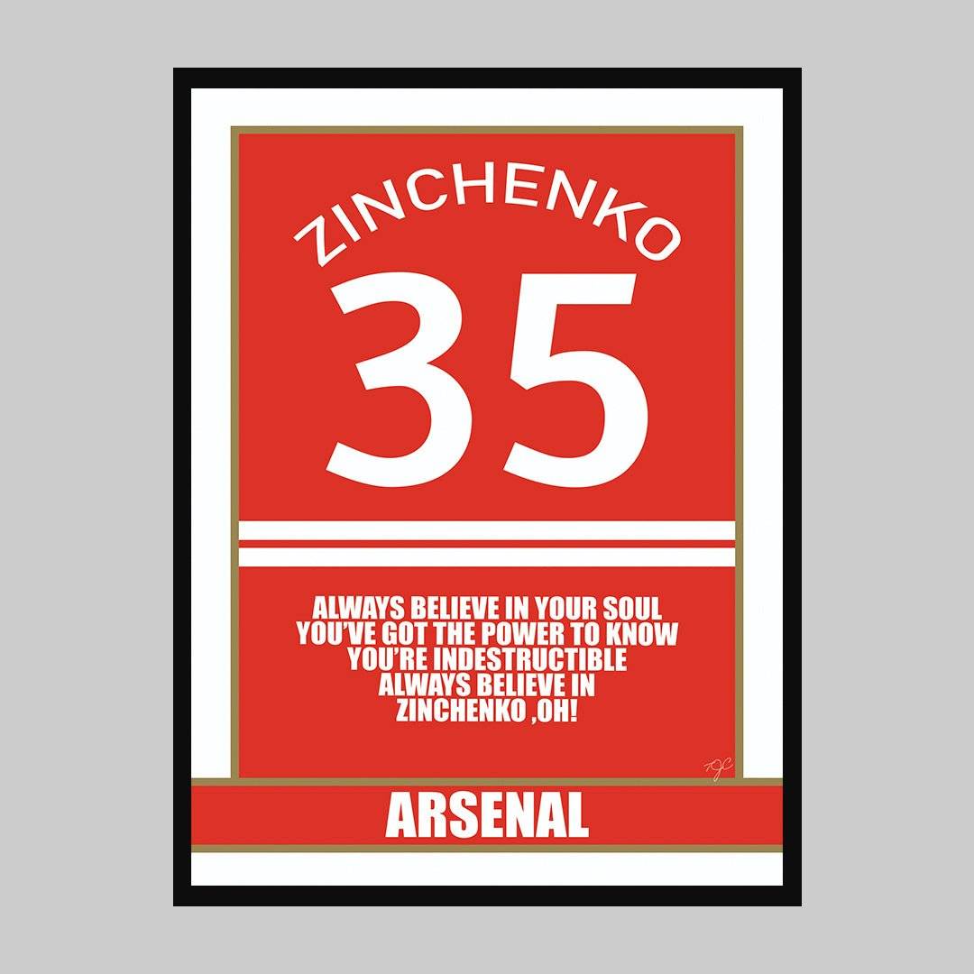 Arsenal Zinchenko Print - Striped Circle