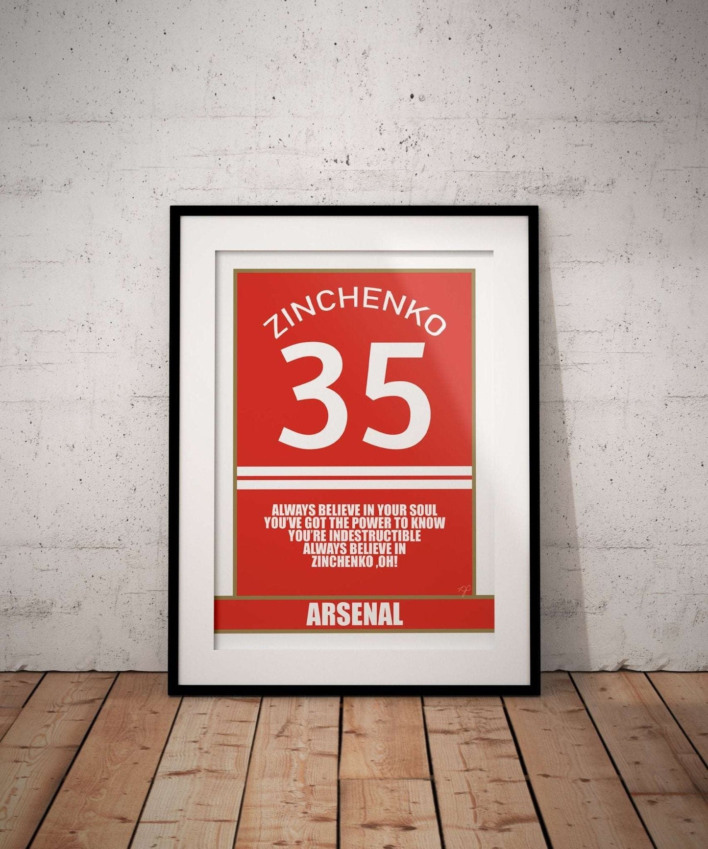 Arsenal Zinchenko Print - Striped Circle