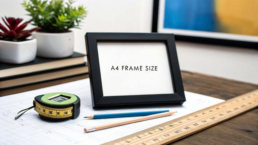 A4 frame size guide in centimeters for perfect framing