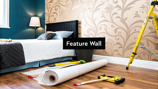 Stylish bedroom with a wallpaper feature wall showcasing Your Ultimate Guide to a Bedroom Wallpaper Feature Wall