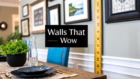 Modern dining room with vibrant artwork prints that wow and enhance wall decor