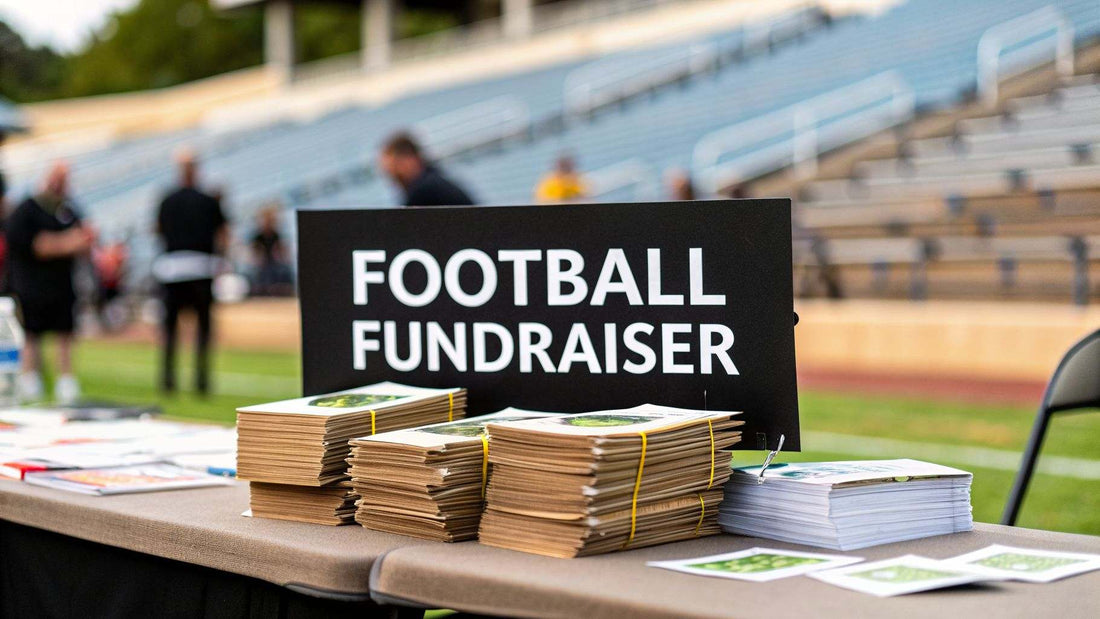 Your Ultimate Guide to a Winning Football Card Fundraiser promotional banner with football cards and fundraising elements