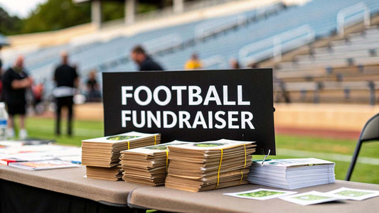 Your Ultimate Guide to a Winning Football Card Fundraiser promotional banner with football cards and fundraising elements