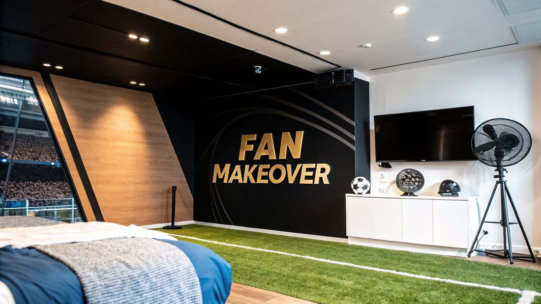 Football wallpaper for bedroom featuring vibrant football-themed design for ultimate fan makeover