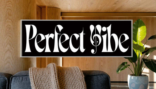 Funny music print with "Find Your Perfect Vibe" text and colorful design