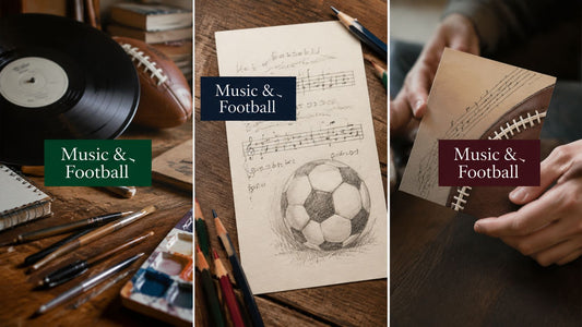 Unique Greeting Card Designs: Music & Football Twist