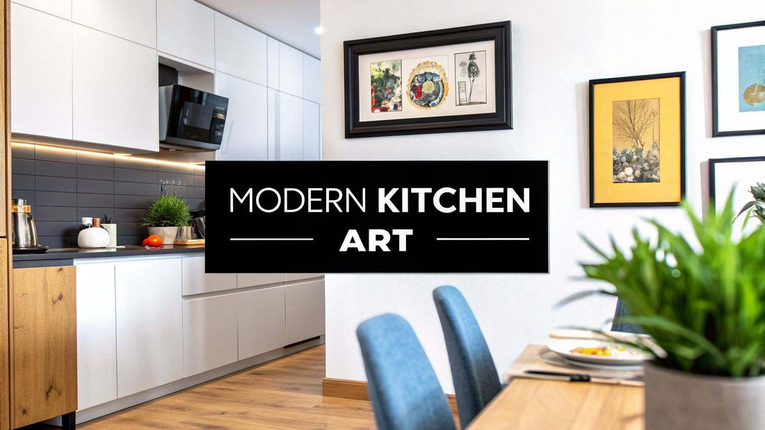 Modern kitchen wall art adding vibrancy without draining the soul